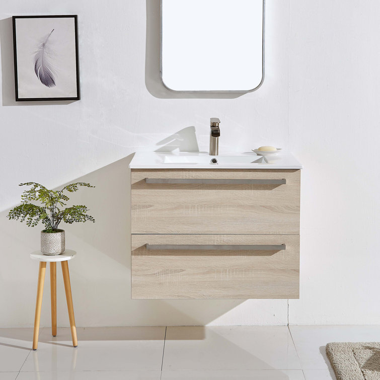 Wrought Studio Acaia 30" WallMounted Single Bathroom Vanity Set